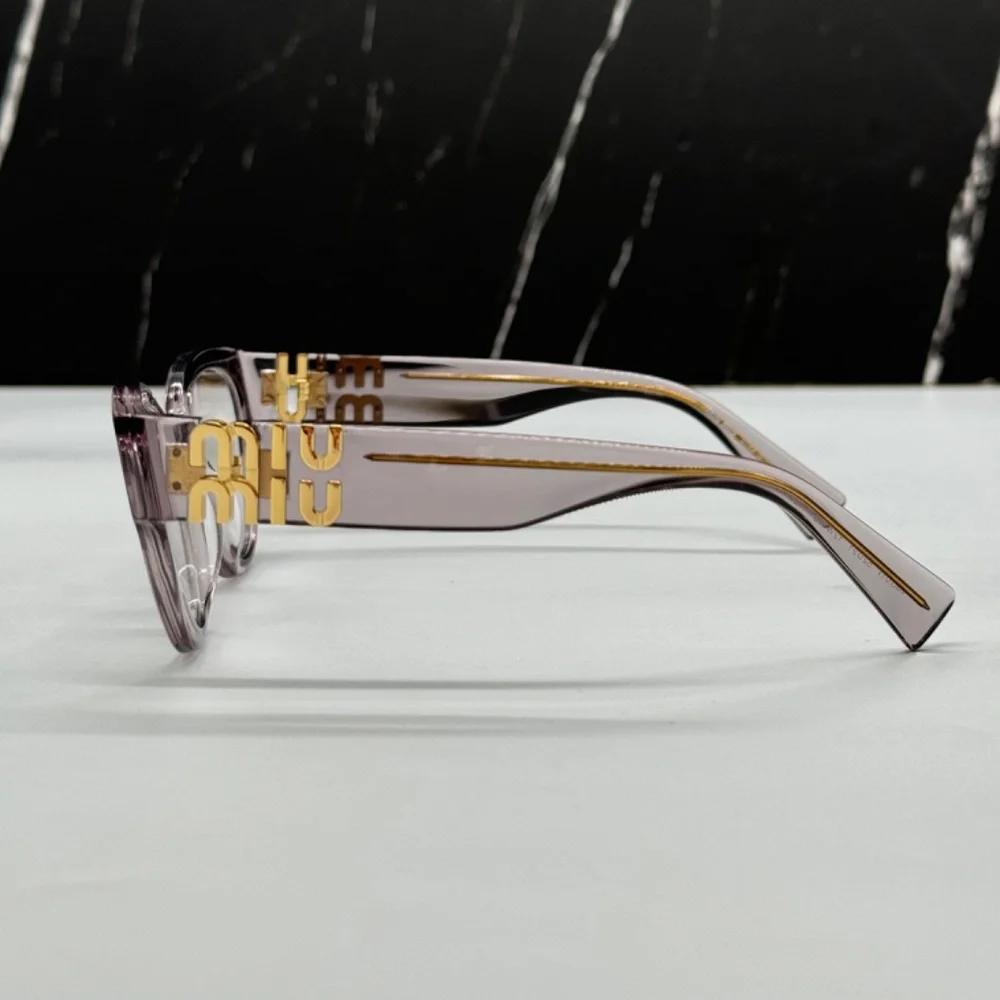 NEW VMU 01V 12W1O1 MIU MIU GREY CLEAR MU01VV 12W1O1 CAT EYE WOMEN EYEGLASSES
